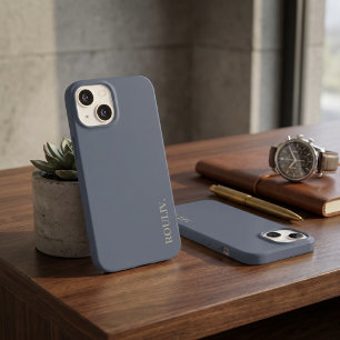 Elegant Slate Grey Minimalist ROULIV Case-Mate iPhone 14 Case