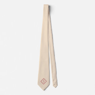 Elegant & Sleek Almond Colour Monogram Necktie
