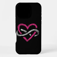 Elegant Sleek Black Infinity Noir Heart
