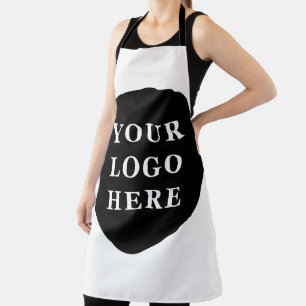 Elegant & Sleek Black QR Code Apron
