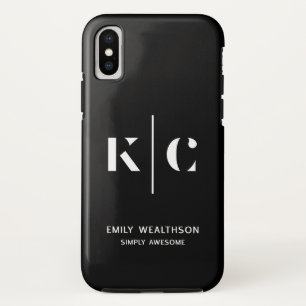Elegant & Sleek Black QR Code iPhone X Case