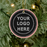 Elegant & Sleek Black QR Code Ceramic Tree Decoration<br><div class="desc">This design is accessible to all. Feel free to customise the logo,  images,  tStylish Black QR Code Design | Elegant Brandext,  and colours according to your preferences. Thank you very much.</div>