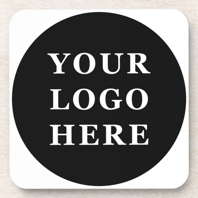 Elegant & Sleek Black QR Code Coaster (Front)