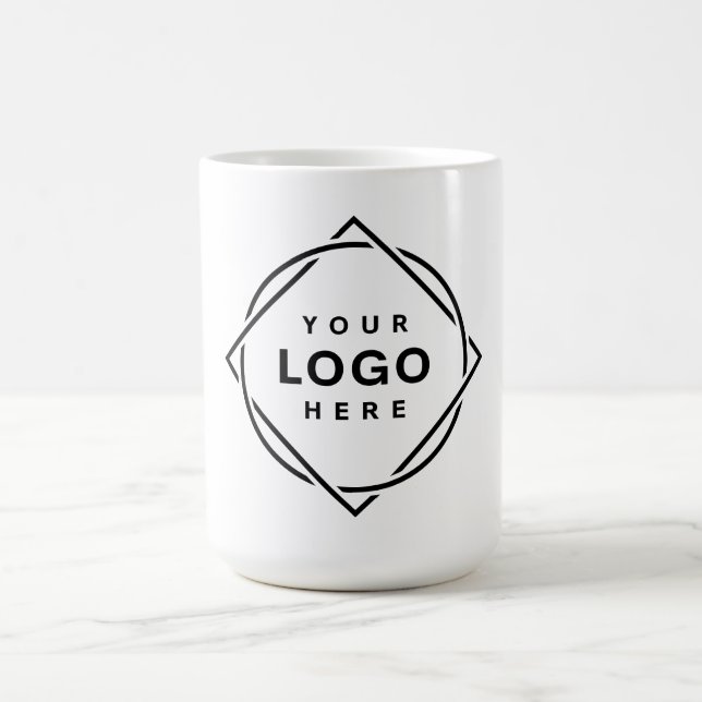 Elegant & Sleek Black QR Code Coffee Mug (Center)