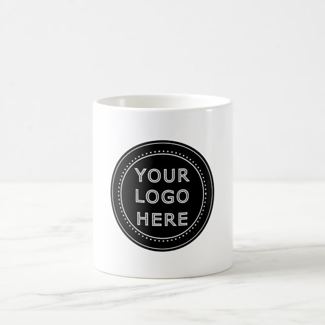 Elegant & Sleek Black QR Code Coffee Mug (Center)