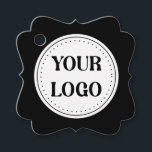 Elegant & Sleek Black QR Code Favour Tags<br><div class="desc">This design is accessible to all. Feel free to customise the logo,  images,  tStylish Black QR Code Design | Elegant Brandext,  and colours according to your preferences. Thank you very much.</div>