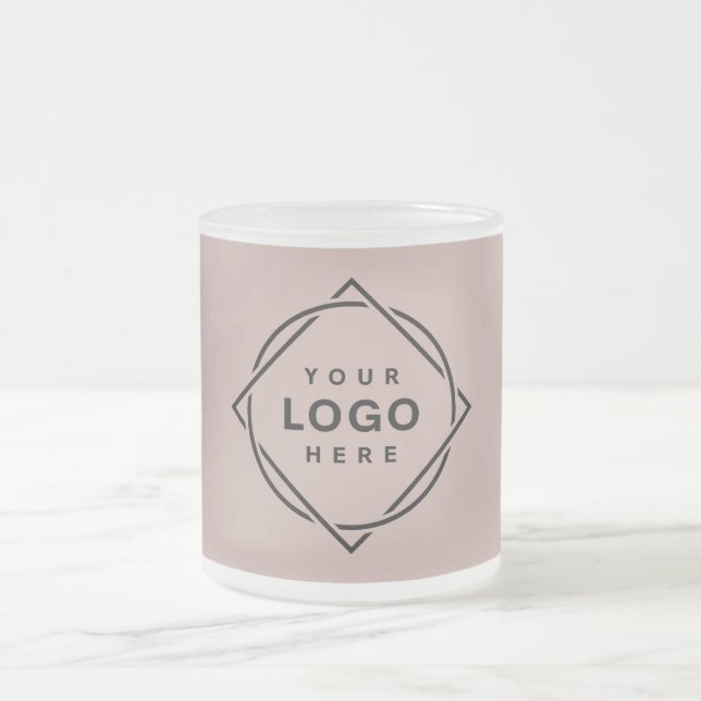 Elegant & Sleek Black QR Code Frosted Glass Coffee Mug (Center)