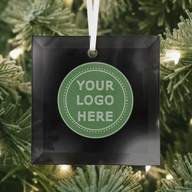 Elegant & Sleek Black QR Code Glass Tree Decoration (Insitu)
