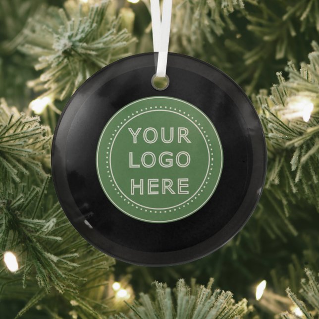 Elegant & Sleek Black QR Code Glass Tree Decoration (Insitu)