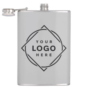 Elegant & Sleek Black QR Code Hip Flask