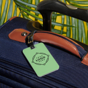 Elegant & Sleek Black QR Code Luggage Tag