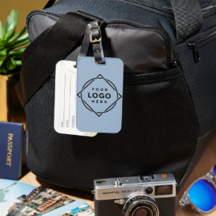 Elegant & Sleek Black QR Code Luggage Tag