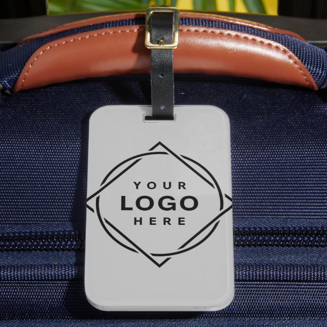 Elegant & Sleek Black QR Code Luggage Tag (Front Insitu 2)