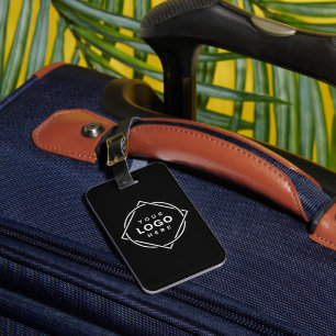 Elegant & Sleek Black QR Code Luggage Tag