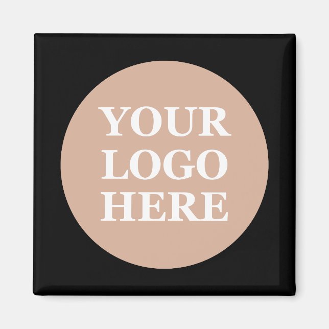 Elegant & Sleek Black QR Code Magnet (Front)