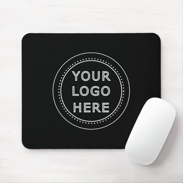 Elegant & Sleek Black QR Code Mouse Mat (With Mouse)