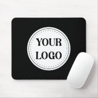 Elegant & Sleek Black QR Code Mouse Pad