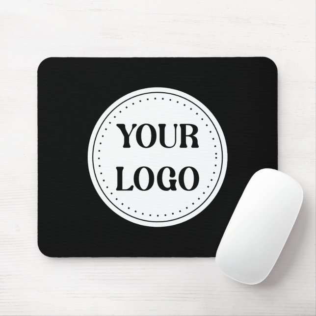 Elegant & Sleek Black QR Code Mouse Pad (With Mouse)
