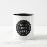 Elegant & Sleek Black QR Code Mug<br><div class="desc">This design is accessible to all. Feel free to customise the logo,  images,  tStylish Black QR Code Design | Elegant Brandext,  and colours according to your preferences. Thank you very much.</div>