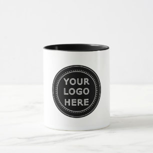 Elegant & Sleek Black QR Code Mug