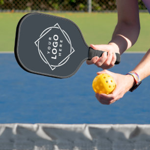 Elegant & Sleek Black QR Code Pickleball Paddle