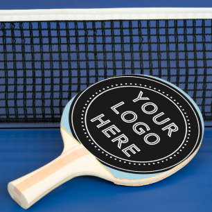 Elegant & Sleek Black QR Code Ping Pong Paddle