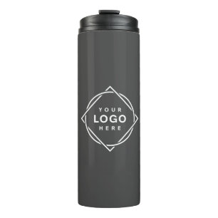 Elegant & Sleek Black QR Code Thermal Tumbler
