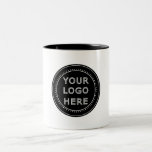 Elegant & Sleek Black QR Code Two-Tone Coffee Mug<br><div class="desc">This design is accessible to all. Feel free to customise the logo,  images,  tStylish Black QR Code Design | Elegant Brandext,  and colours according to your preferences. Thank you very much.</div>