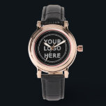 Elegant & Sleek Black QR Code Watch<br><div class="desc">This design is accessible to all. Feel free to customise the logo,  images,  tStylish Black QR Code Design | Elegant Brandext,  and colours according to your preferences. Thank you very much.</div>