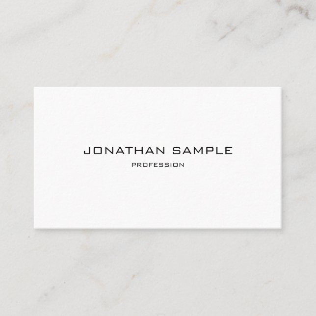 Elegant Sleek Design Modern Plain Professional Business Card (Front)