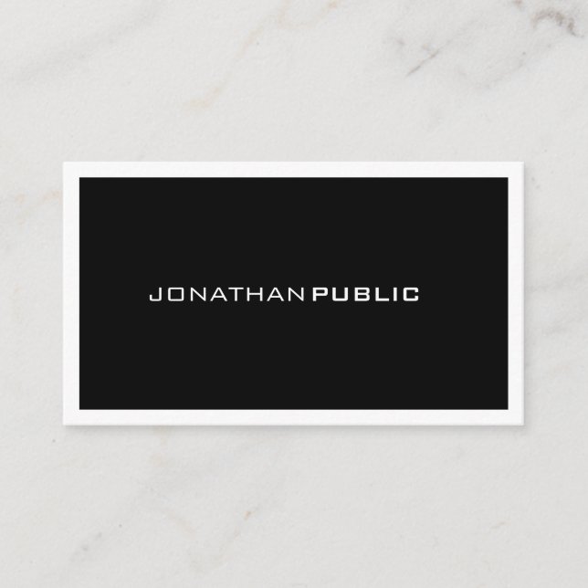Elegant Sleek Design Modern Professional Plain Business Card (Front)