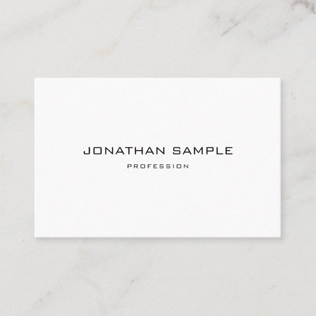 Elegant Sleek Design Professional Modern Plain Business Card (Front)