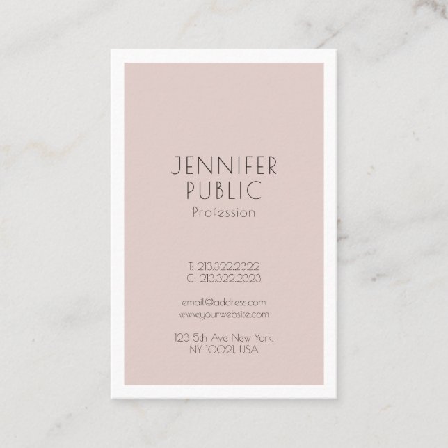 Elegant Sleek Design Professional Plain Modern Business Card (Front)