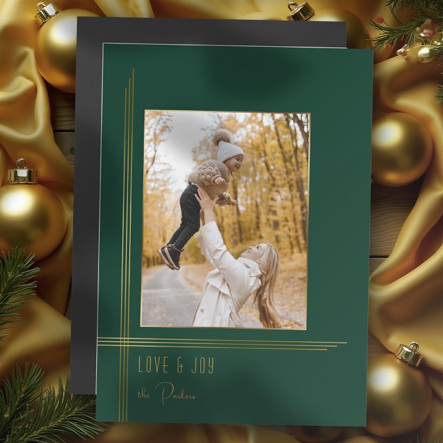 Elegant Sleek Green/Gold Modern Deco Style Photo (Creator Uploaded)