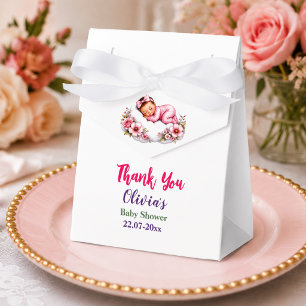 Elegant Sleeping Baby Girl Party Gift Favour Box