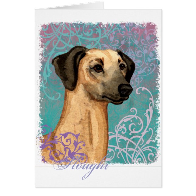 Elegant Sloughi Card (Front)