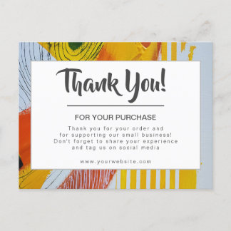 Elegant Small Business Thank You Card