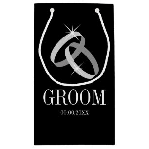 Elegant small wedding gift bag for bride and groom