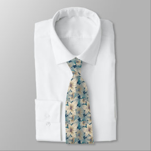 Elegant Small White Flower Floral Bouquet Pattern  Tie
