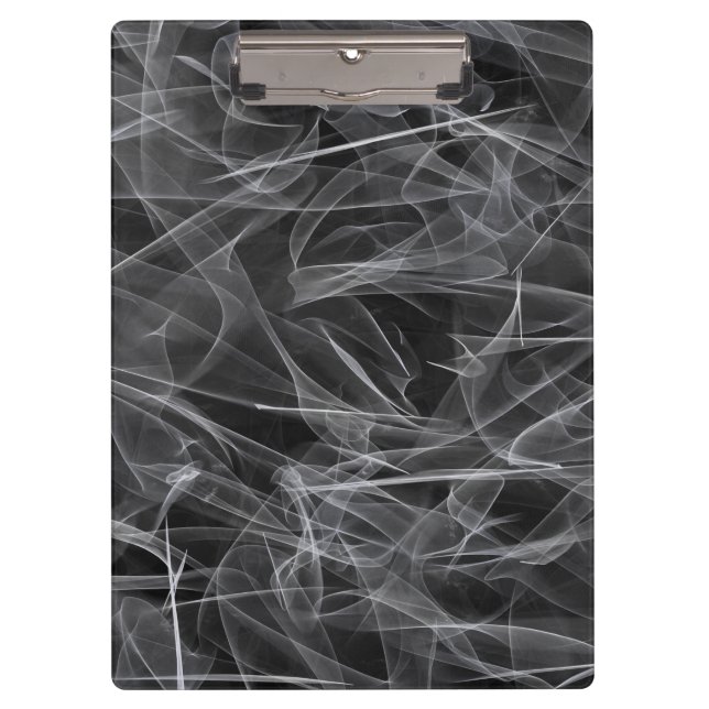 Elegant Smoke Swirl Texture Clipboard (Front)