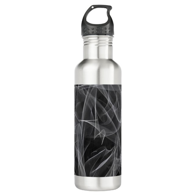 Elegant Smoke Swirls – Mystical Aesthetics 710 Ml Water Bottle (Front)