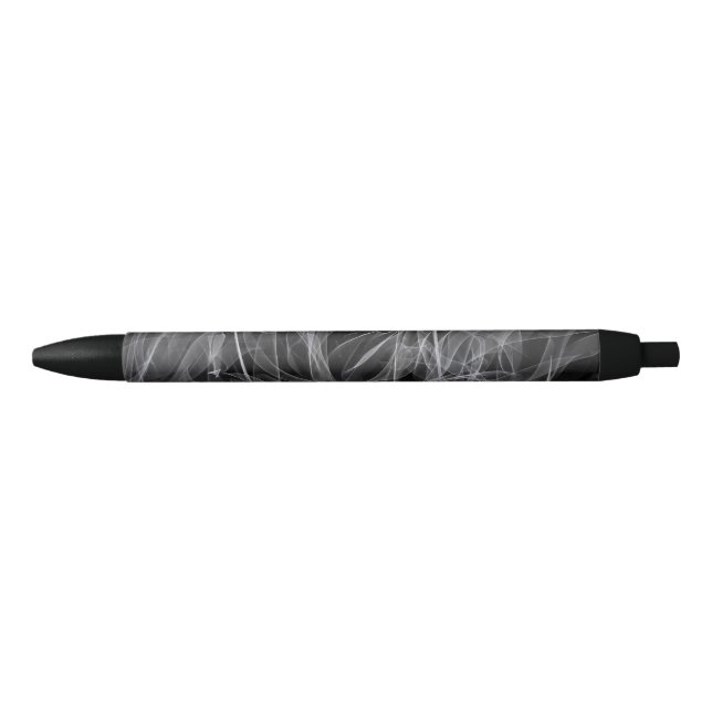 Elegant Smoke Swirls – Mystical Aesthetics Black Ink Pen (Front)