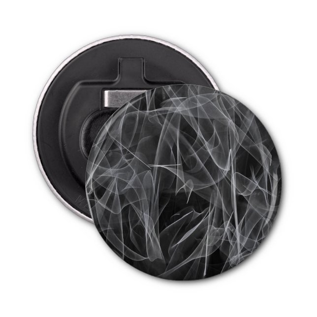 Elegant Smoke Swirls – Mystical Aesthetics Bottle Opener (Front)