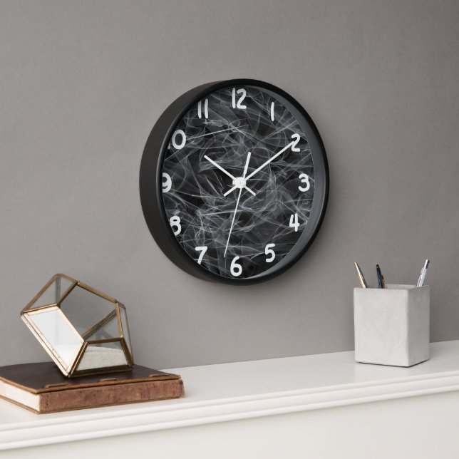 Elegant Smoke Swirls – Mystical Aesthetics Clock (Office)
