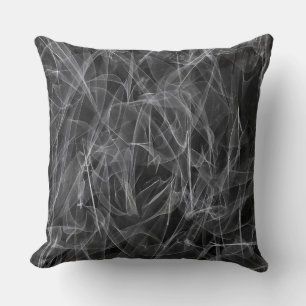 Elegant Smoke Swirls – Mystical Aesthetics  Cushion