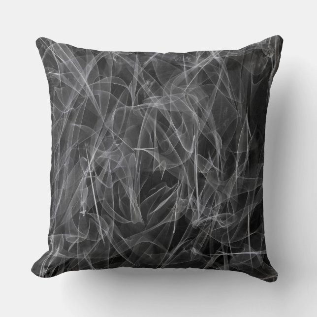 Elegant Smoke Swirls – Mystical Aesthetics  Cushion (Front)