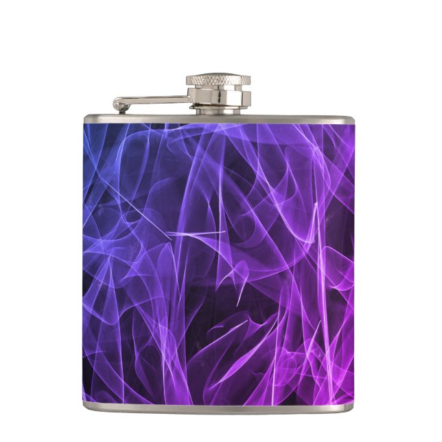 Elegant Smoke Swirls – Mystical Aesthetics Hip Flask (Front)