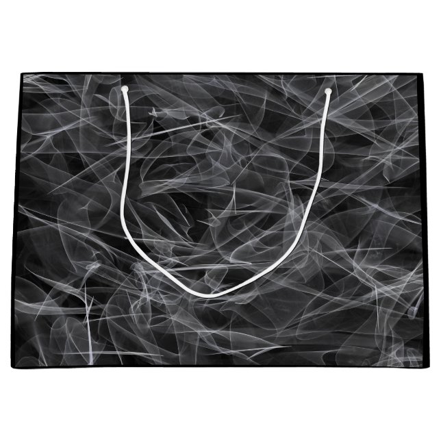 Elegant Smoke Swirls – Mystical Aesthetics Large Gift Bag (Front)