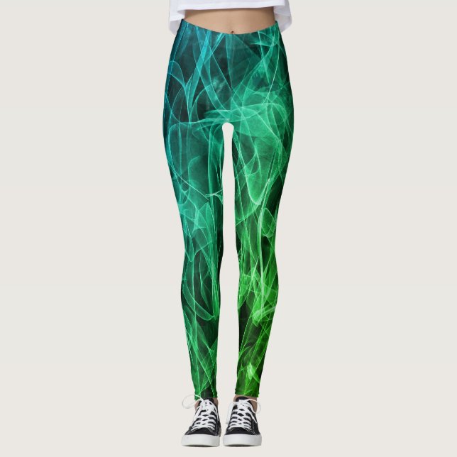 Elegant Smoke Swirls – Mystical Aesthetics Leggings (Front)