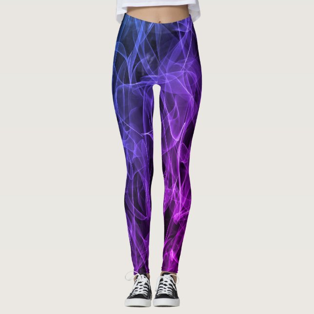 Elegant Smoke Swirls – Mystical Aesthetics Leggings (Front)